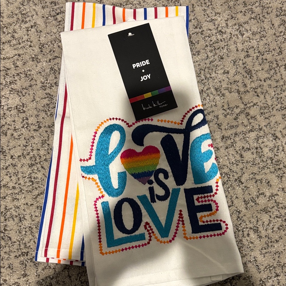 Nicole Miller Rainbow Stripe Kitchen Towels